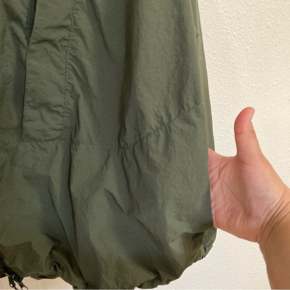 Ocean Pacific Men’s Windbreaker Jacket Green with Stand-Up Collar Hooded Sz L - Picture 12 of 16